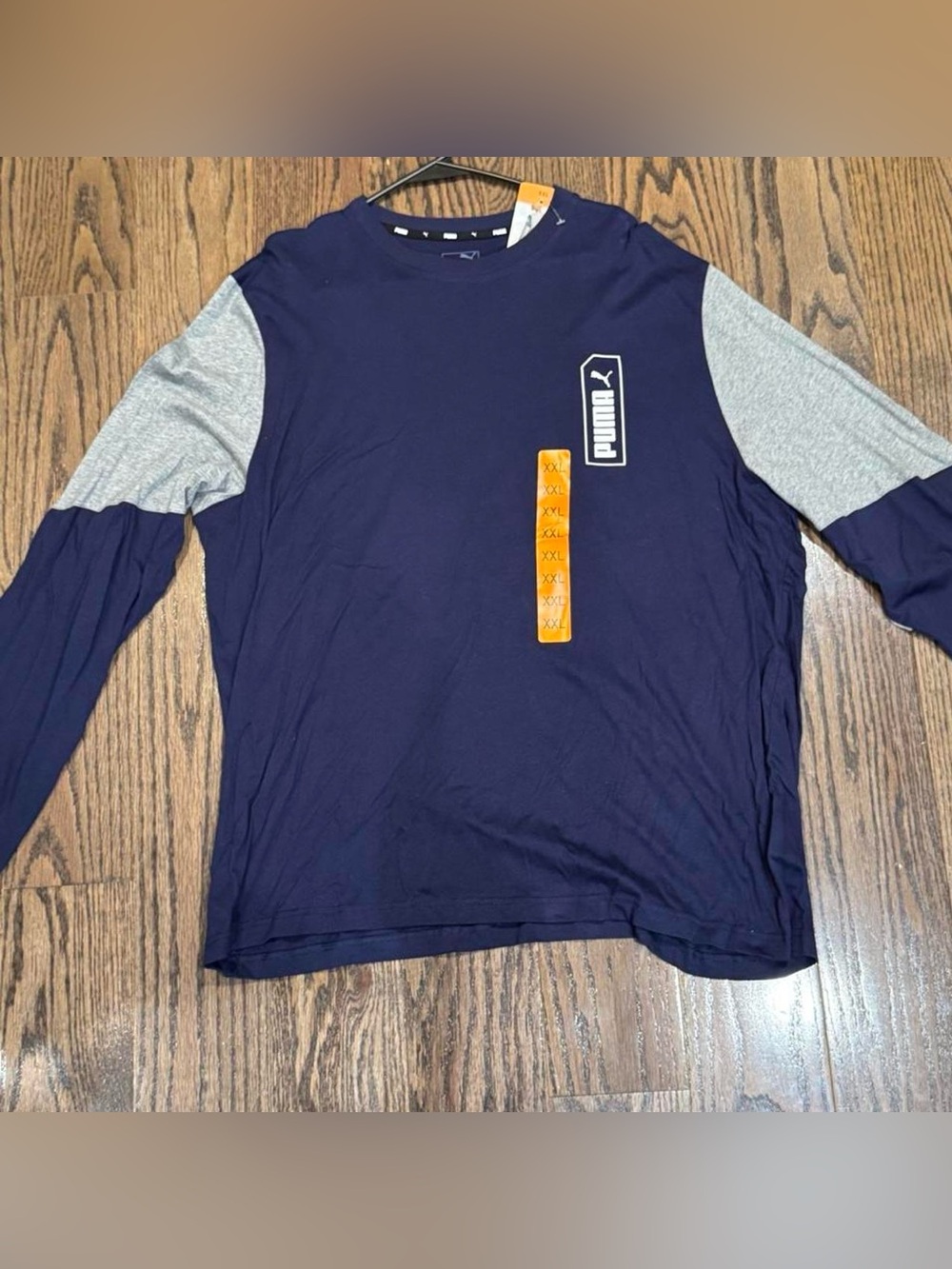 Puma navy blue & grey long sleeve shirt BRAND NEW Size XXL #athleisure